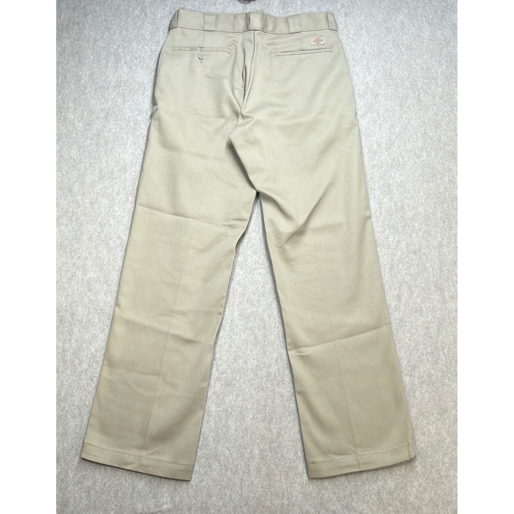 Dickies Pants Mens 34x32 Khaki Flex Work Tan Workwear Skater Streetwear Uniform - Picture 2 of 13